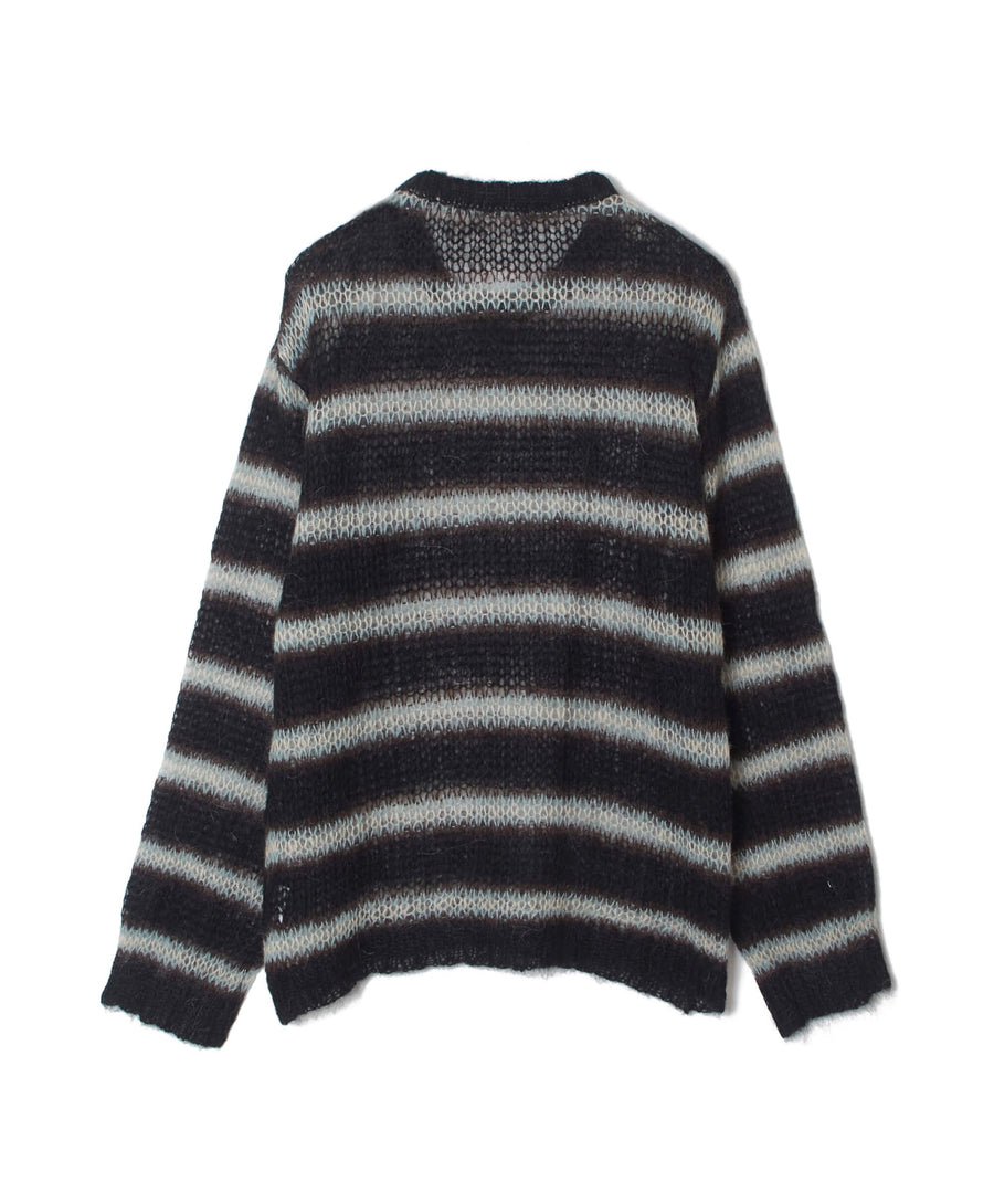 SUGARHILL  MOHAIR STRIPE PULLOVER(MINT STRIPE)