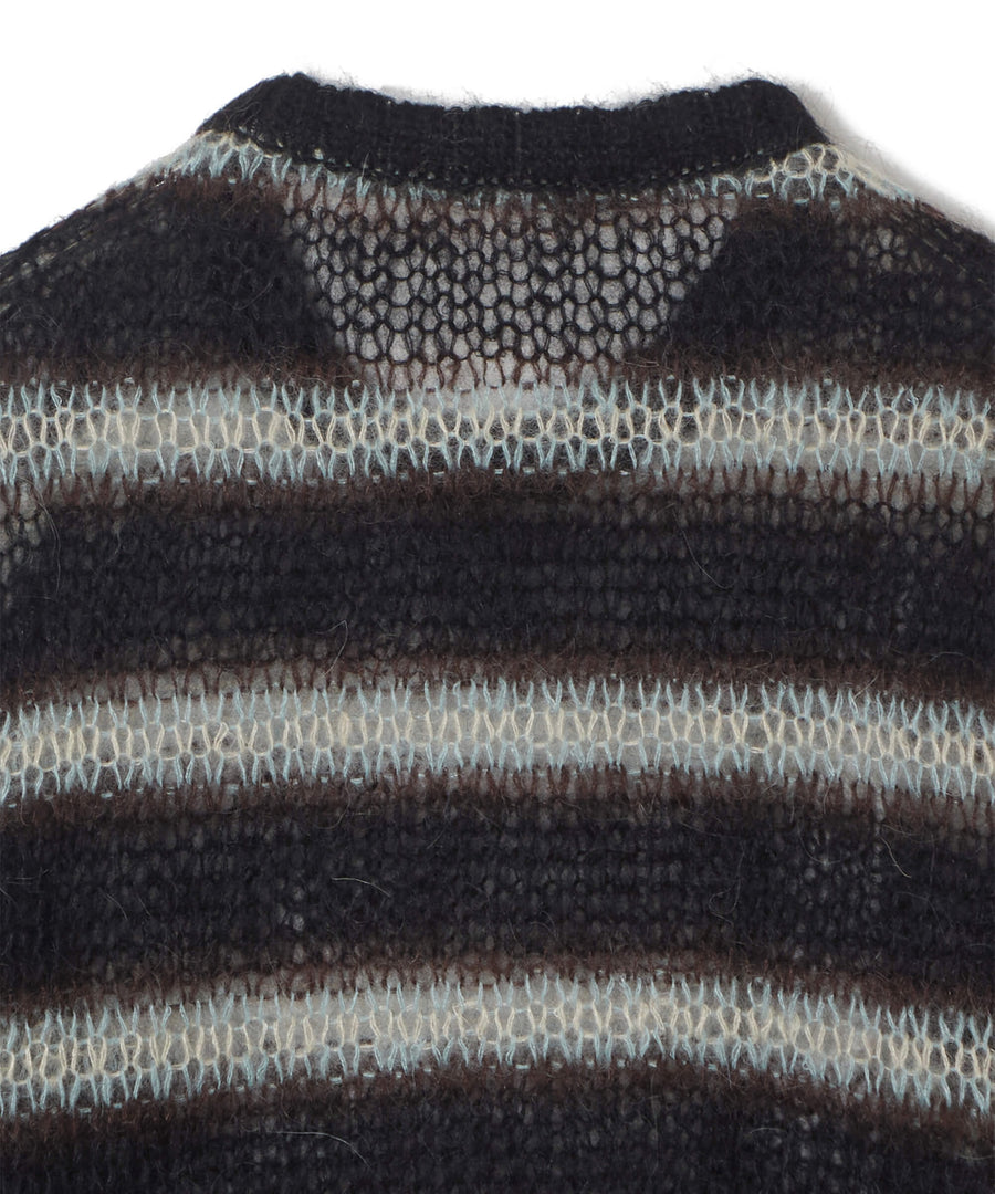 SUGARHILL  MOHAIR STRIPE PULLOVER(MINT STRIPE)