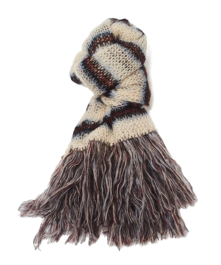 SUGARHILL  MOHAIR STRIPE MUFFLER(WINE STRIPE)