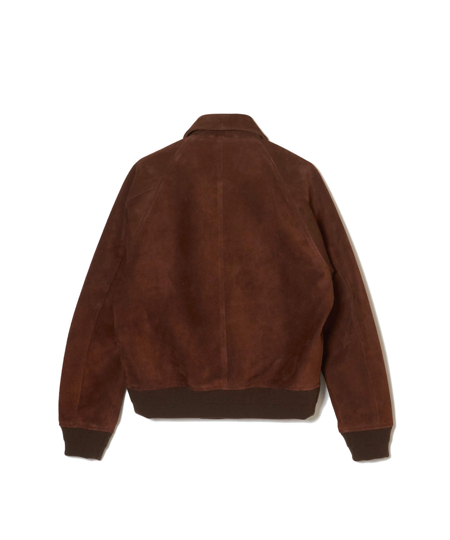 SUGARHILL  SUEDE PIPING LEATHER BLOUSON(BROWN)