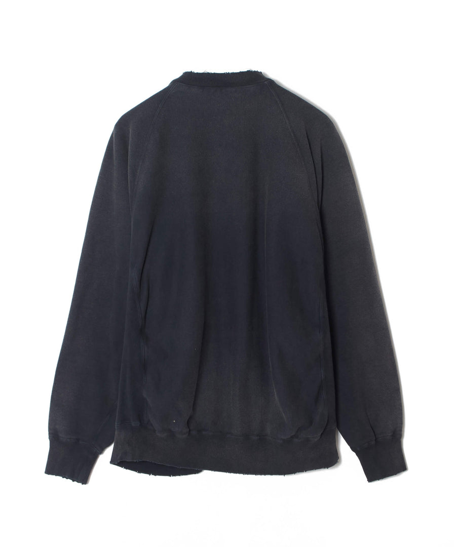 SUGARHILL  AGED ZIP-UP SWEAT SHIRT(ASH BLACK)