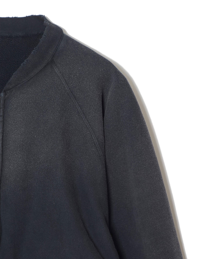 SUGARHILL  AGED ZIP-UP SWEAT SHIRT(ASH BLACK)