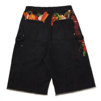doublet(ダブレット)のVEGETABLE EMBROIDERY CUT-OFF PANTS BLACKの
