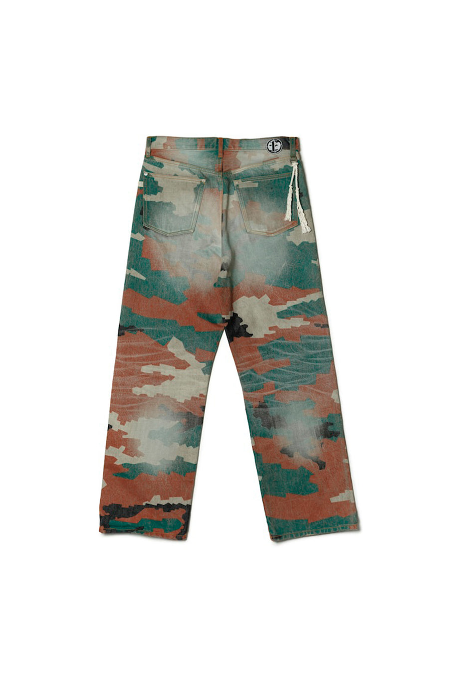 FAF  CAMO AGED DENIM PANTS