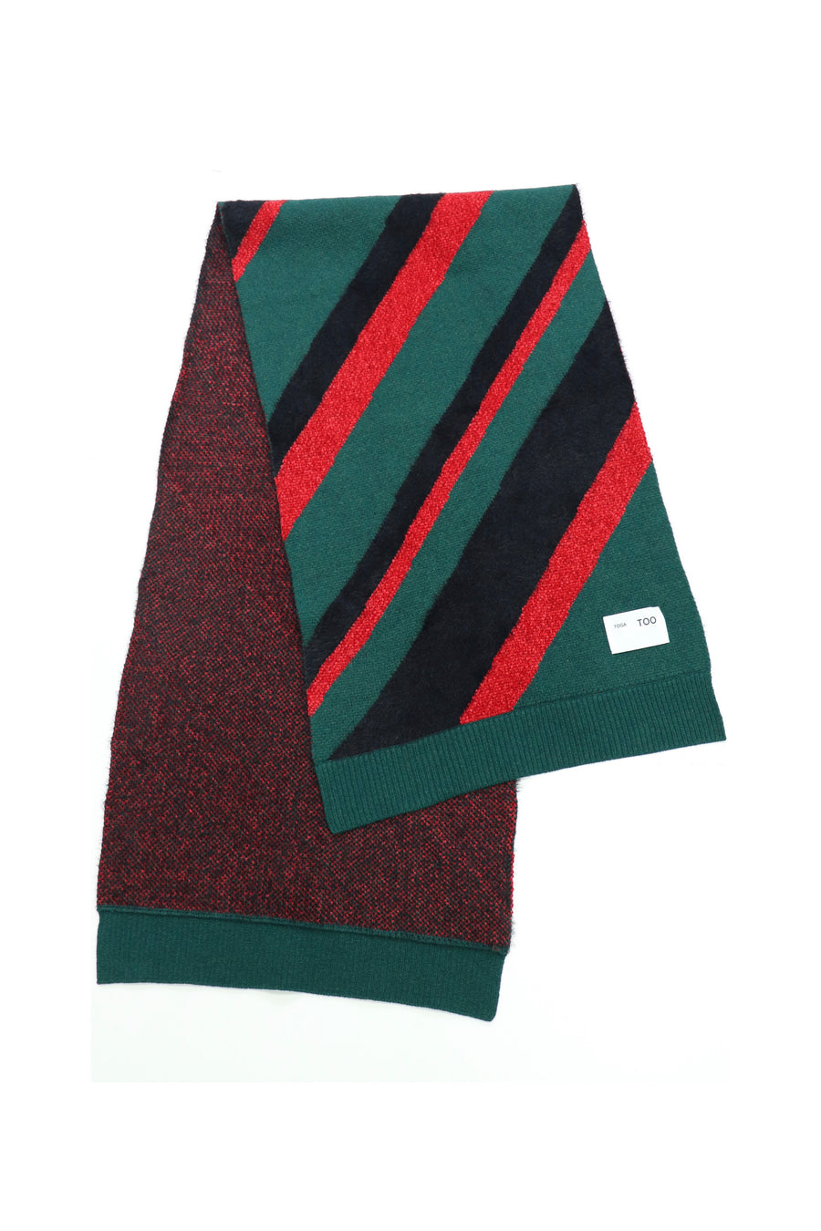 TOGA VIRILIS  Regimental knit stole(GREEN)