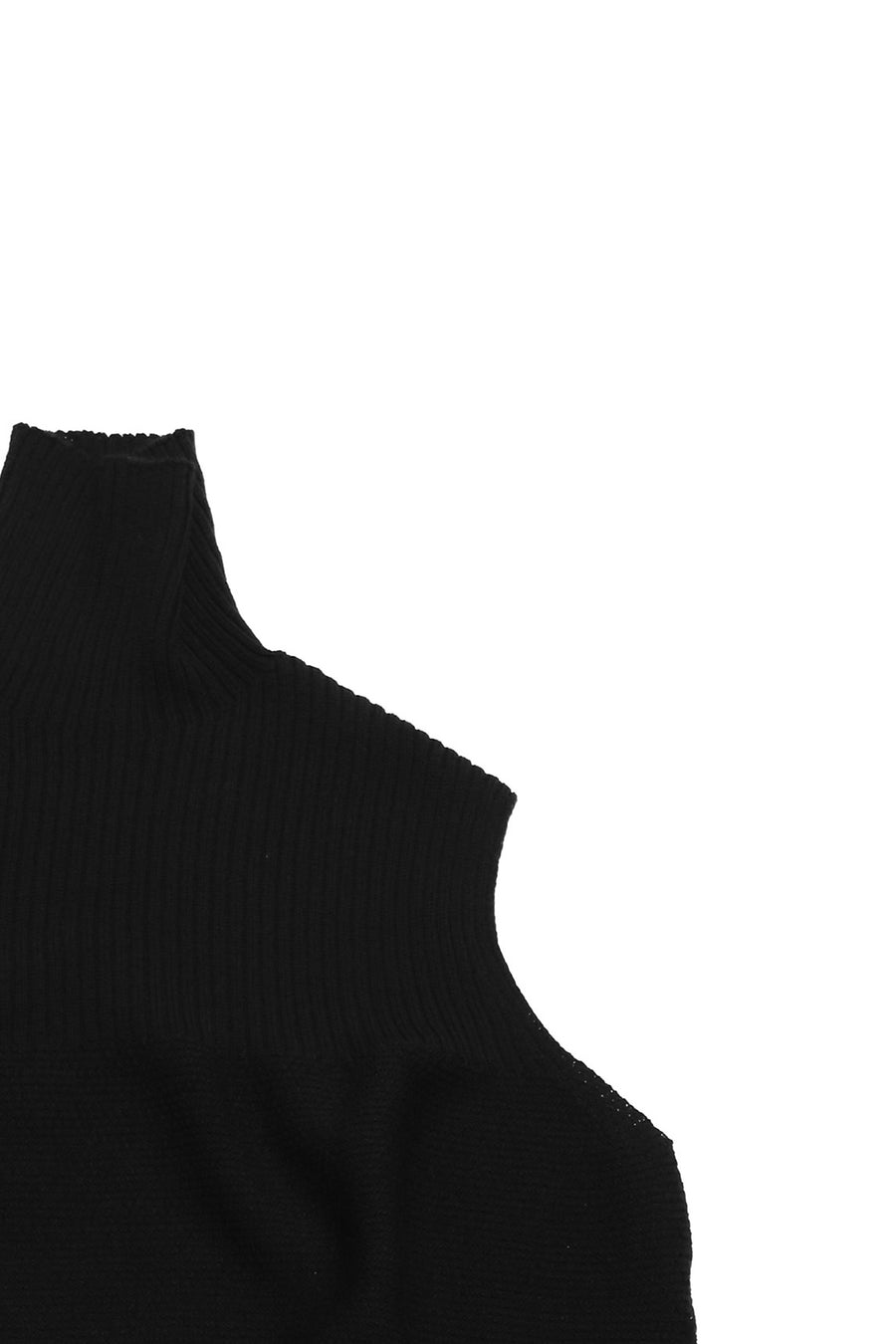 JUUKIFF  BONDAGE HIGH-NECK VEST IN WOOL