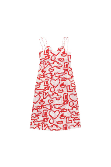 【25ss先行予約】BELPER  2025ss LOVE DRESS(RED) ※3月入荷予定予約品