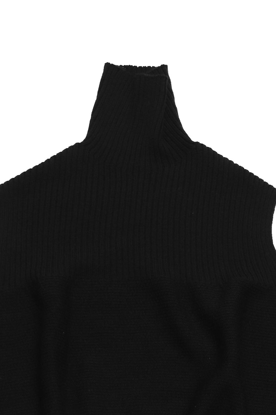 JUUKIFF  BONDAGE HIGH-NECK VEST IN WOOL