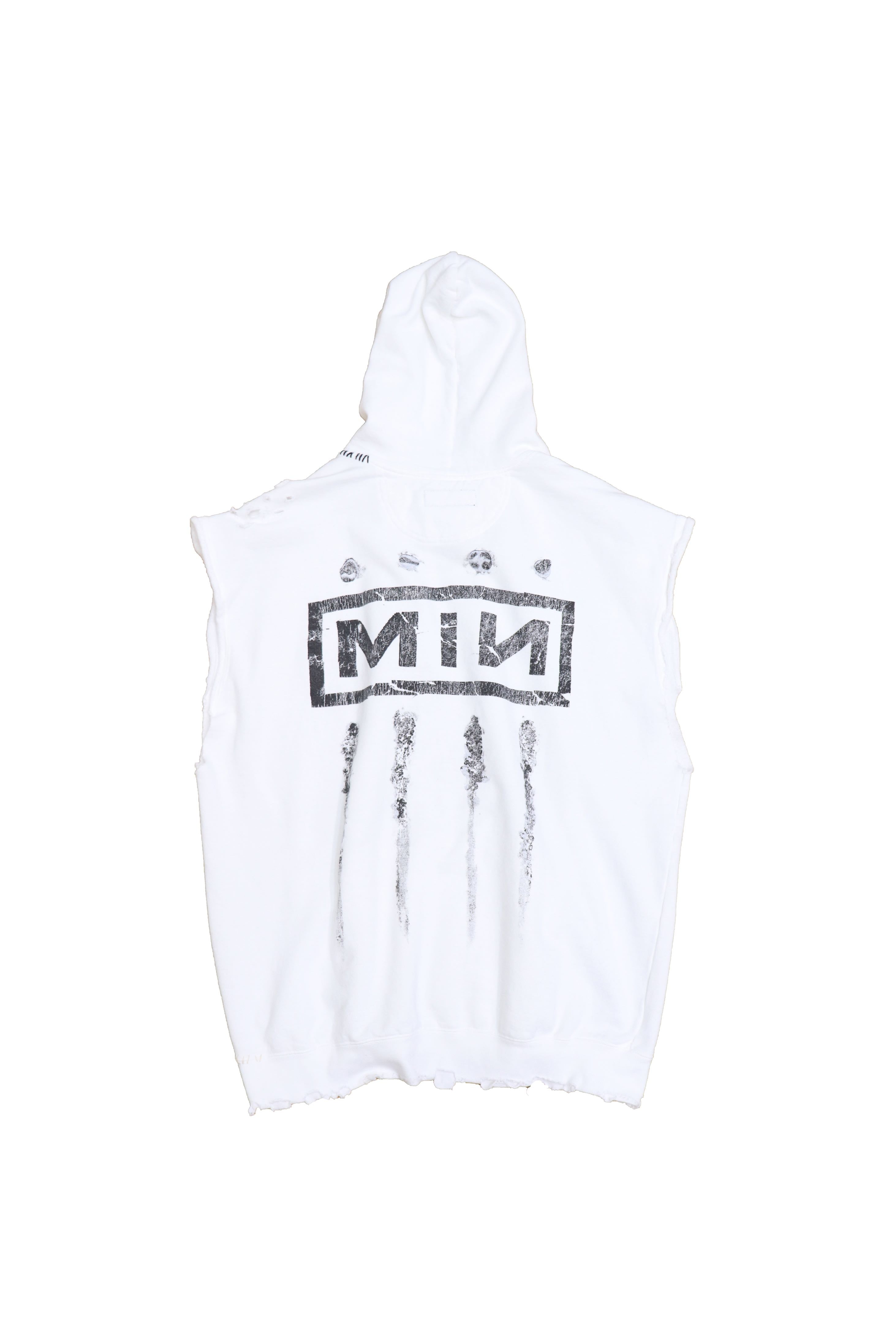 ー］Minus(マイナス)のBootleg Sleeveless Hoodie With Repaired SHINE 