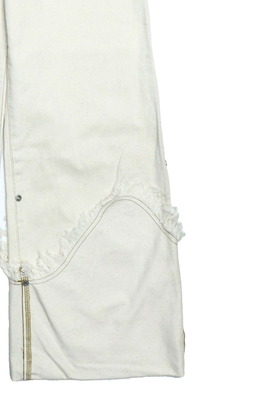 kotohayokozawa  ROLLED UP DENIM PANTS(WHITE)