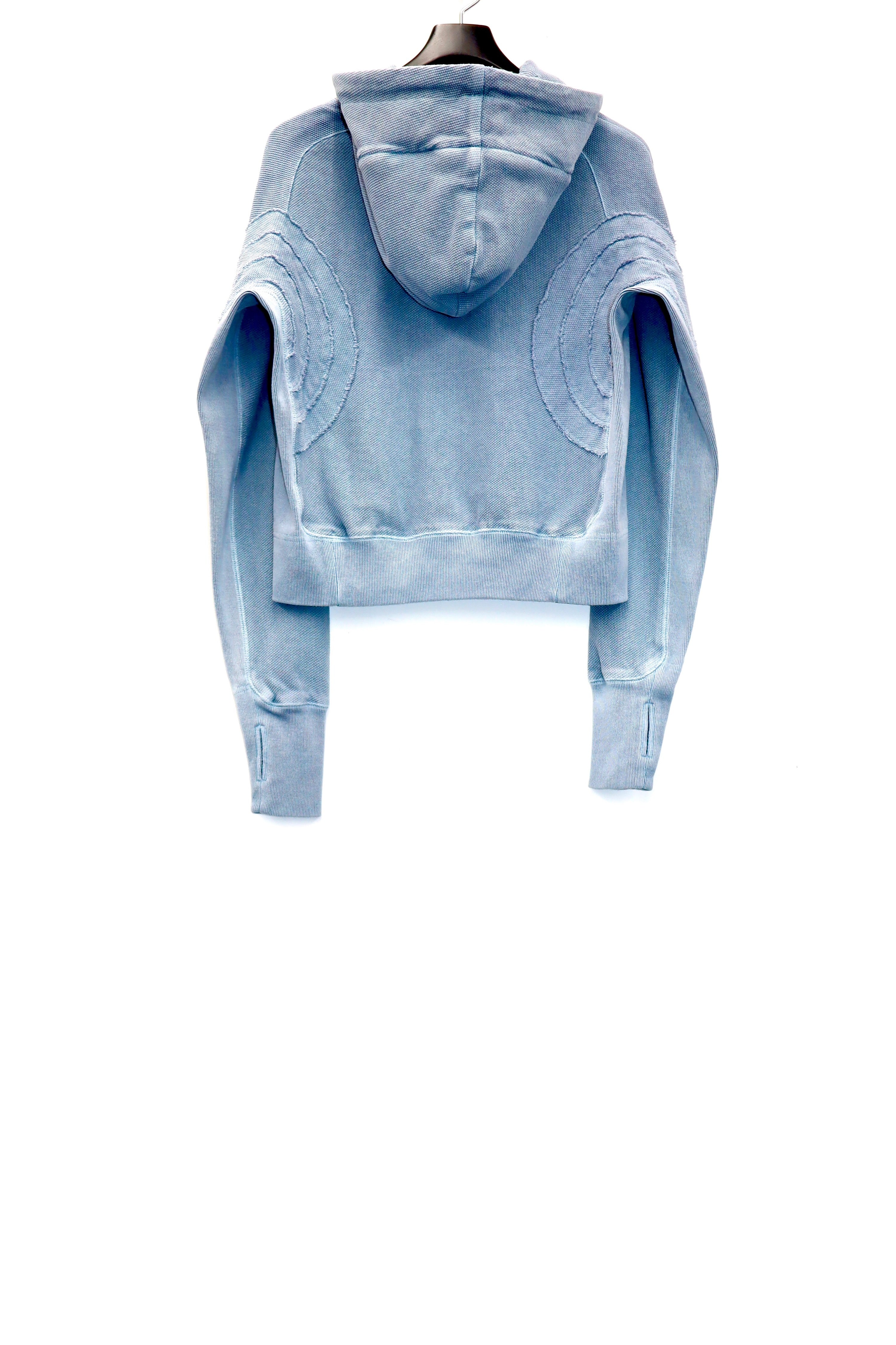 JIAN YE(ジェンイェ)のORBIT MASK HOOD DYED AQUA(フーディー)の通販