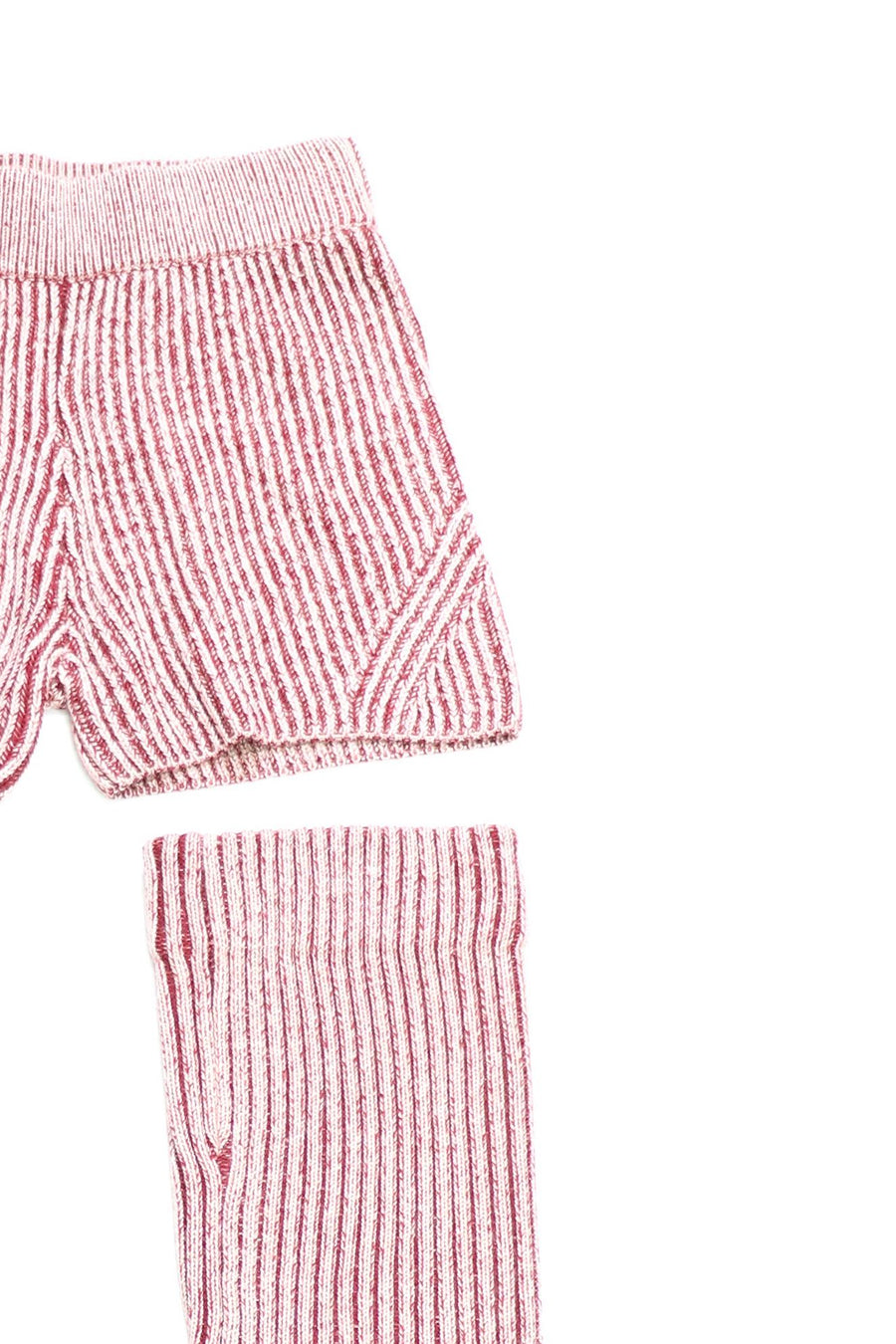 Voltage Control Filter  Wool Rib Knit Separate Pants(RED)