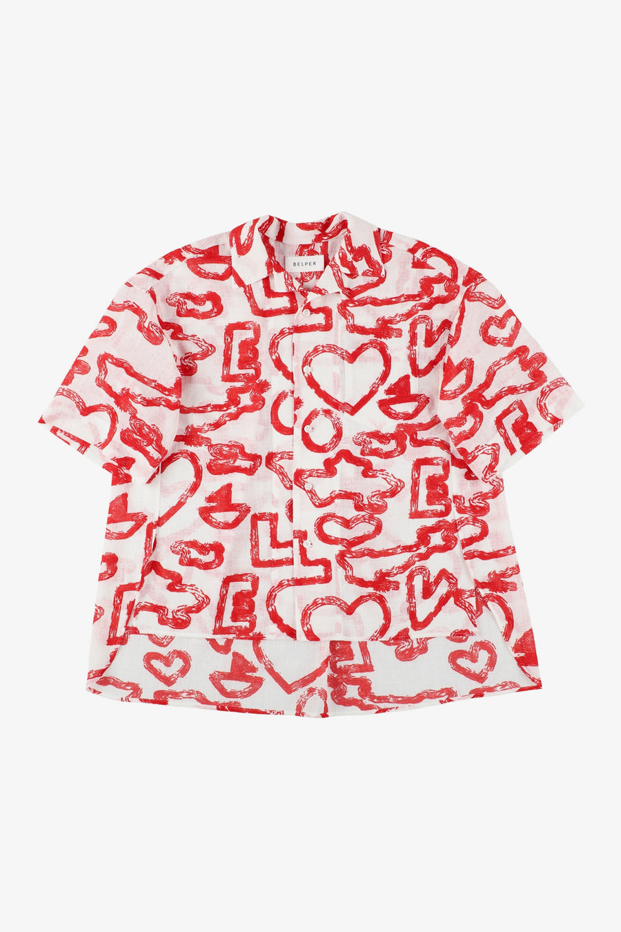 【25ss先行予約】BELPER  2025ss LOVE SHIRT(RED) ※3月入荷予定予約品