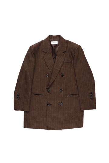 【24aw先行予約】BELPER 2024aw DOUBLE BREASTED JACKET(BROWN) ※8月入荷予定予約品（4月20日 23:59 締め切り）