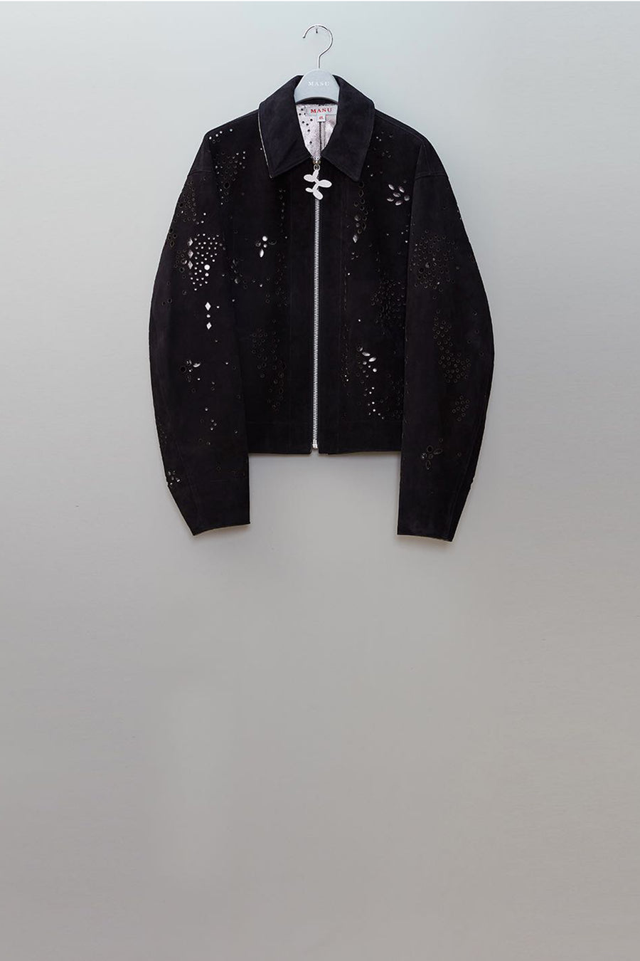 Masu's Galaxy-Cut Leather Jacket Black Mail Order | Palette Art 