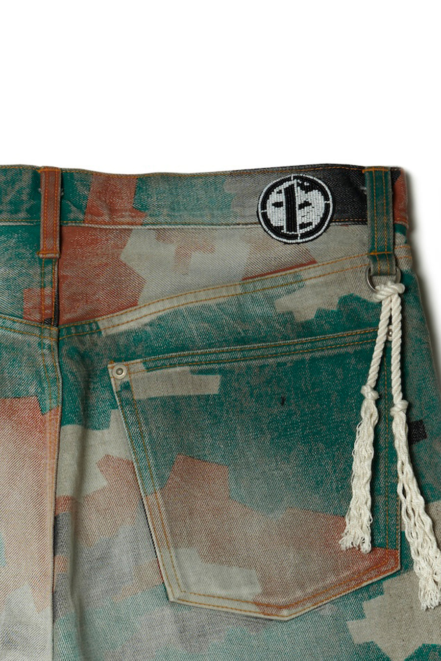 FAF  CAMO AGED DENIM PANTS