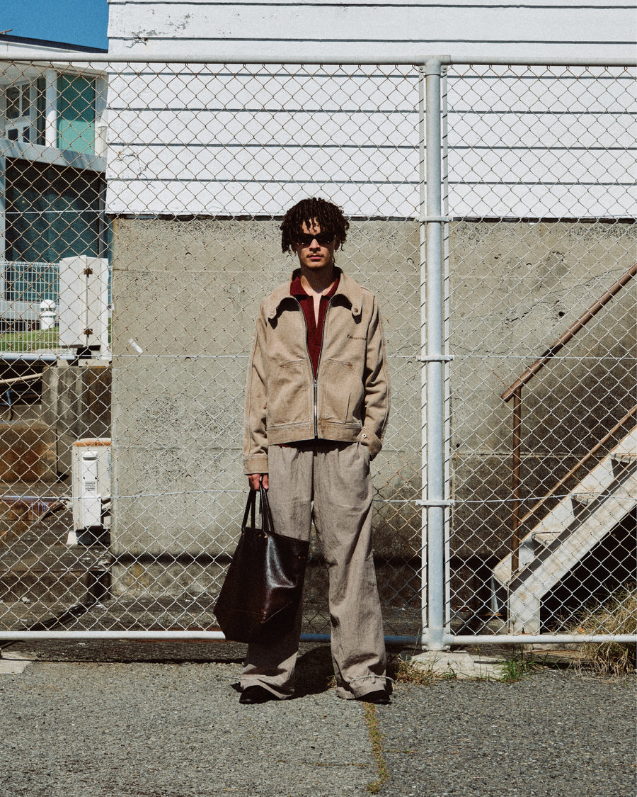SUGARHILL(シュガーヒル)の“CS” ZIP LACING JACKET TOBACCO BROWNの