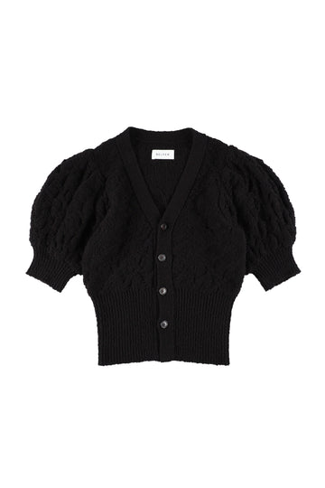 【25ss先行予約】BELPER  2025ss PUFF KNIT CARDIGAN(BLACK) ※1月入荷予定予約品