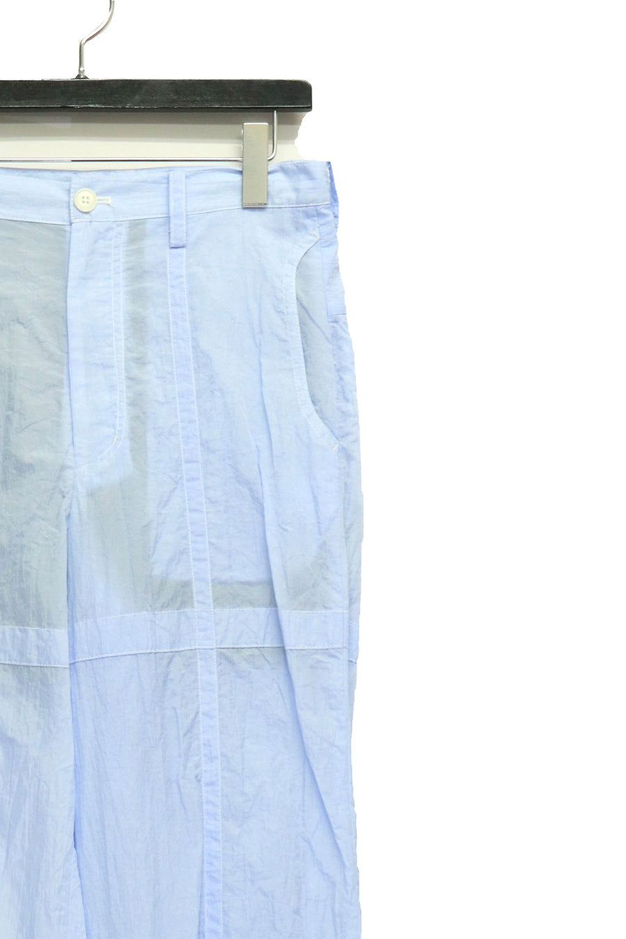 fluss  sheer nylon trousers(L.BLUE)