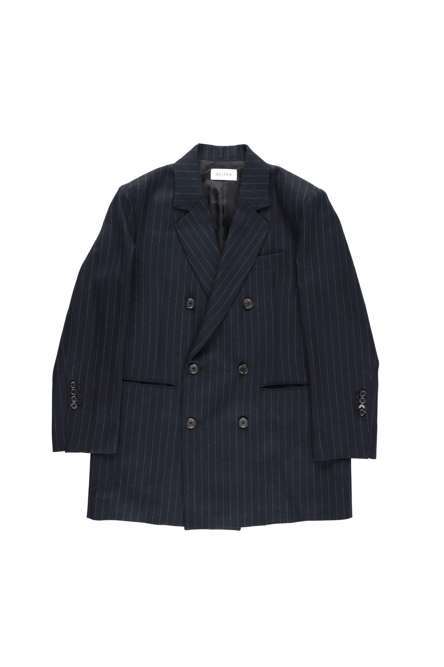 BELPER  DOUBLE BREASTED JACKET(NAVY)