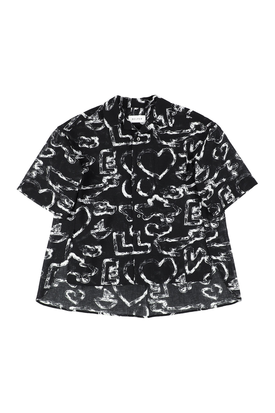 【25ss先行予約】BELPER  2025ss LOVE SHIRT(BLACK) ※3月入荷予定予約品