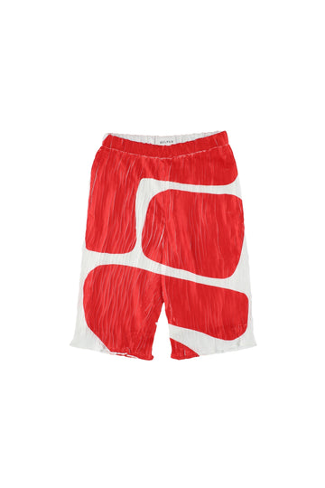 【25ss先行予約】BELPER  2025ss LOVE PLEATED SHORT PANTS(RED) ※3月入荷予定予約品