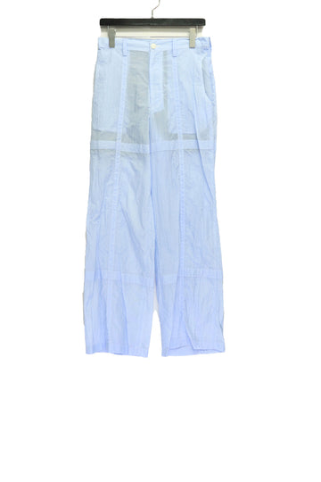 fluss  sheer nylon trousers(L.BLUE)