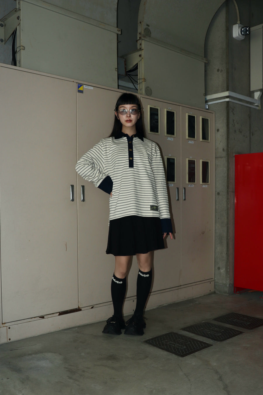 GANNI  Light Twill Pleated Mini Skirt