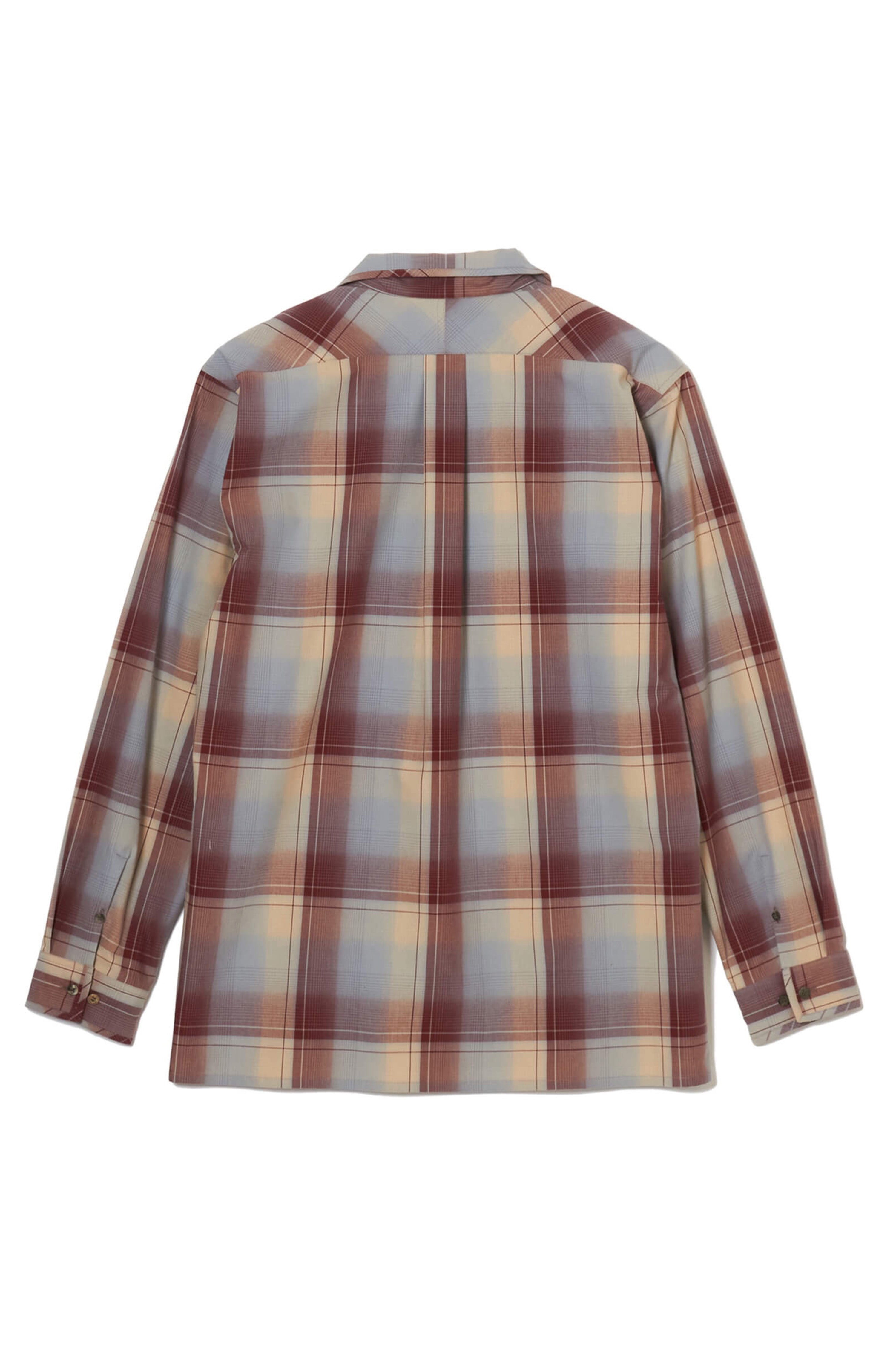SUGARHILL(シュガーヒル)のOMBRE PLAID OPEN COLLAR BLOUSE WINE ICE