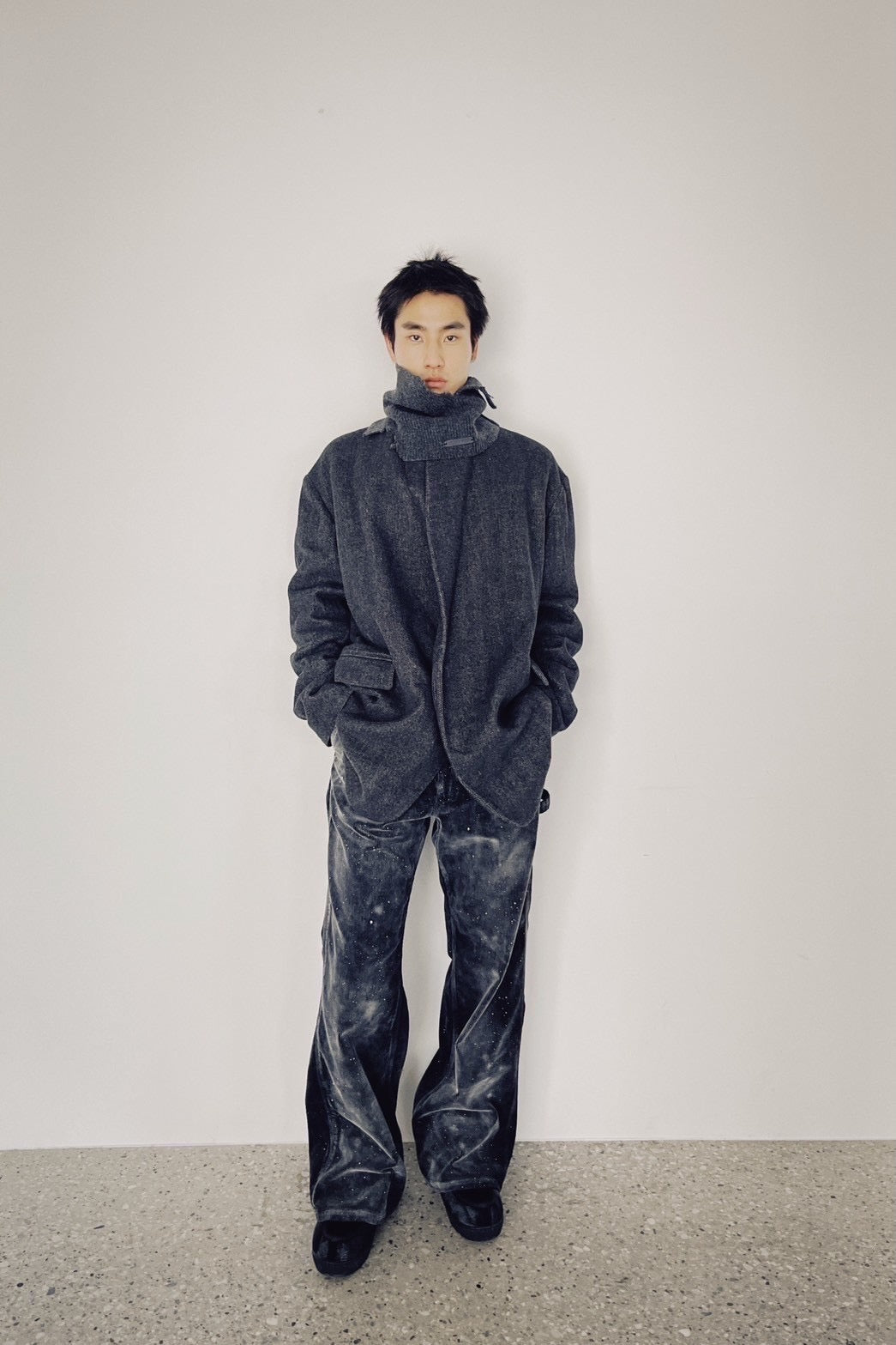 参考上代46200円 soe 25AW Splashed Painter Trousers スプラッシュペインタートラウザー コーデュロイ ソーイ 1263-60-002 ベージュ 1 （5449M） soe(ソーイ)のSplashed Painter Trousersの通販｜PALETTE art aliveの