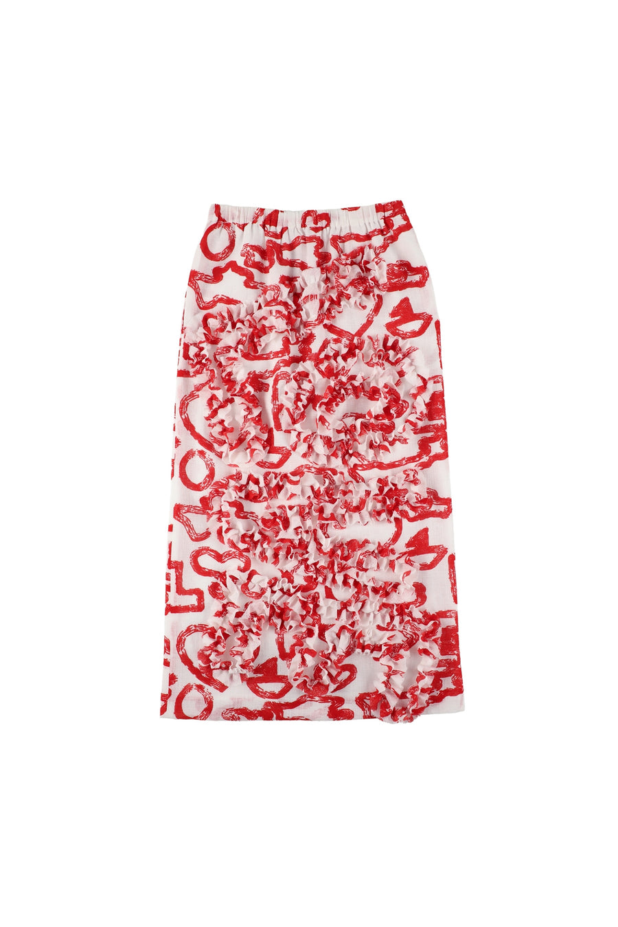 【25ss先行予約】BELPER  2025ss LOVE SKIRT(RED) ※3月入荷予定予約品