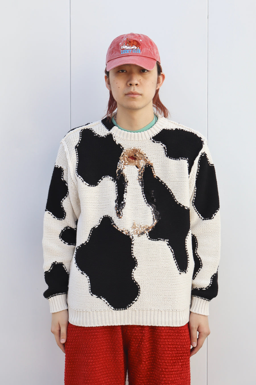 r*u様 【美品☆完売品】doublet/ダブレット 2024aw/コラボ ネッ doublet(ダブレット)のACTING COW KNIT PULLOVERの通販｜PALETTE art