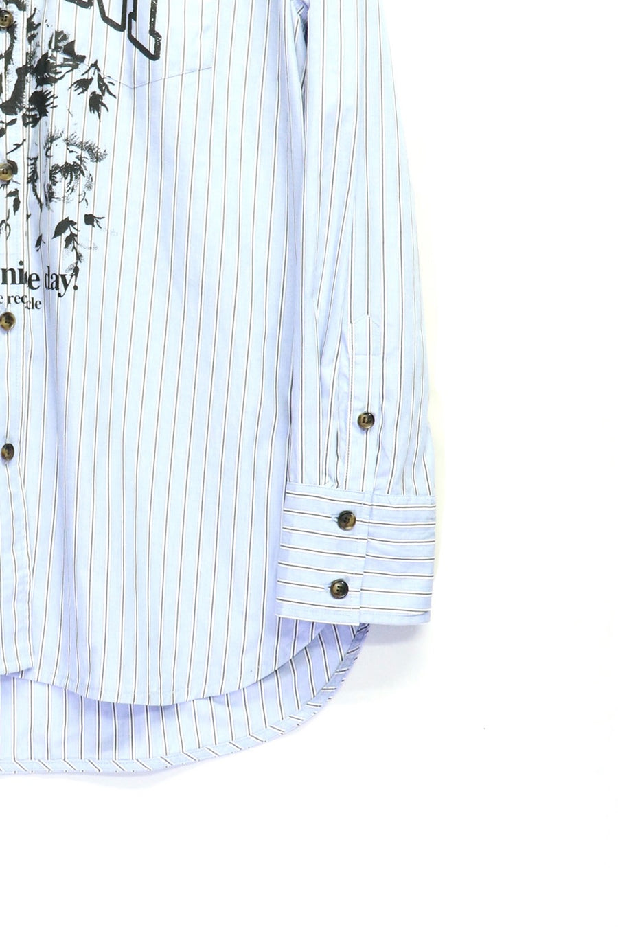 GANNI  Stripe Cotton Oversized Shirt(Lavender Lustre)