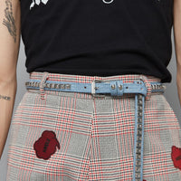 MASU(エムエーエスユー)のSTUDS DENIM NARROW BELT INDIGOの通販 