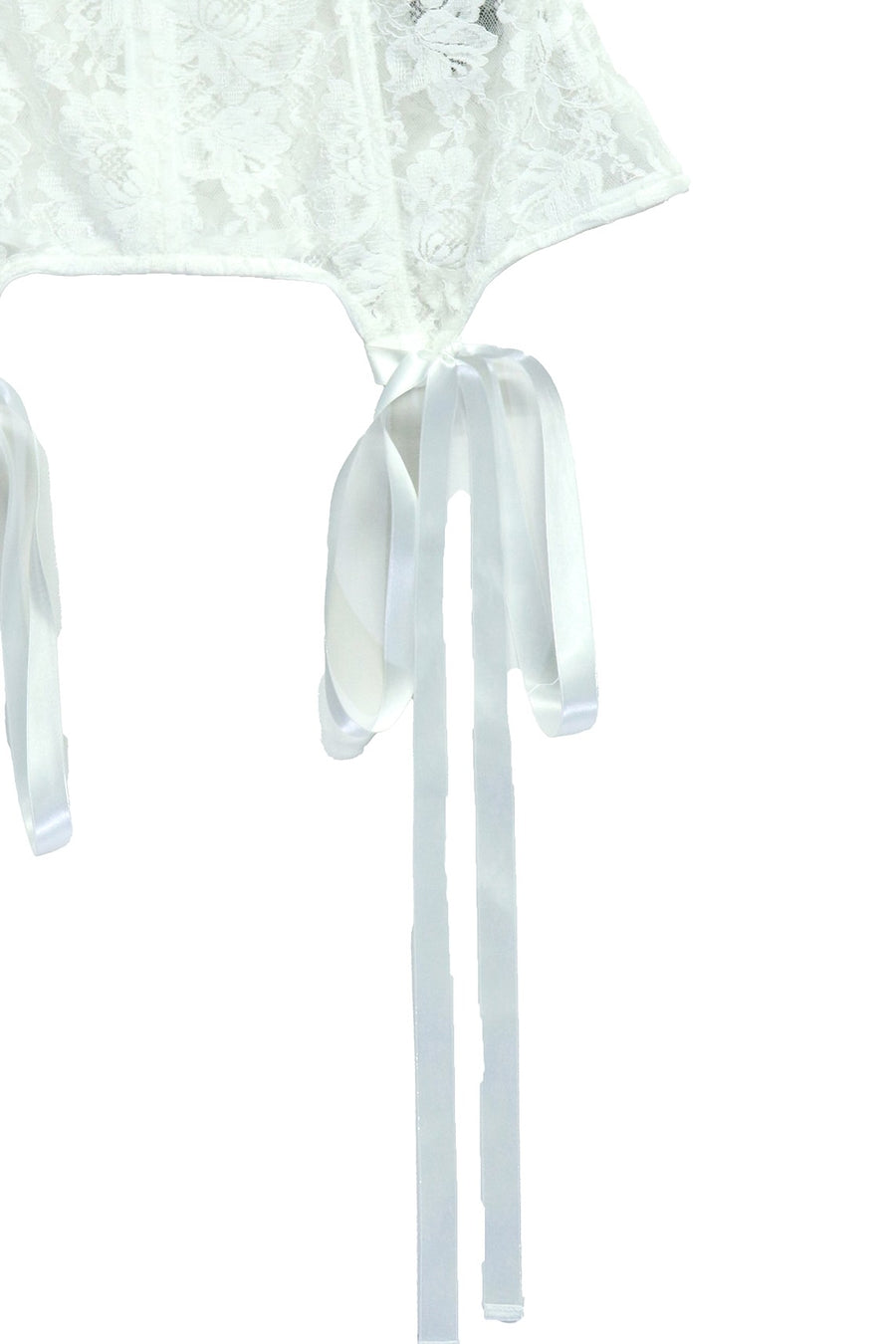 SHIORI MIKATA  lace body corset(WHITE)