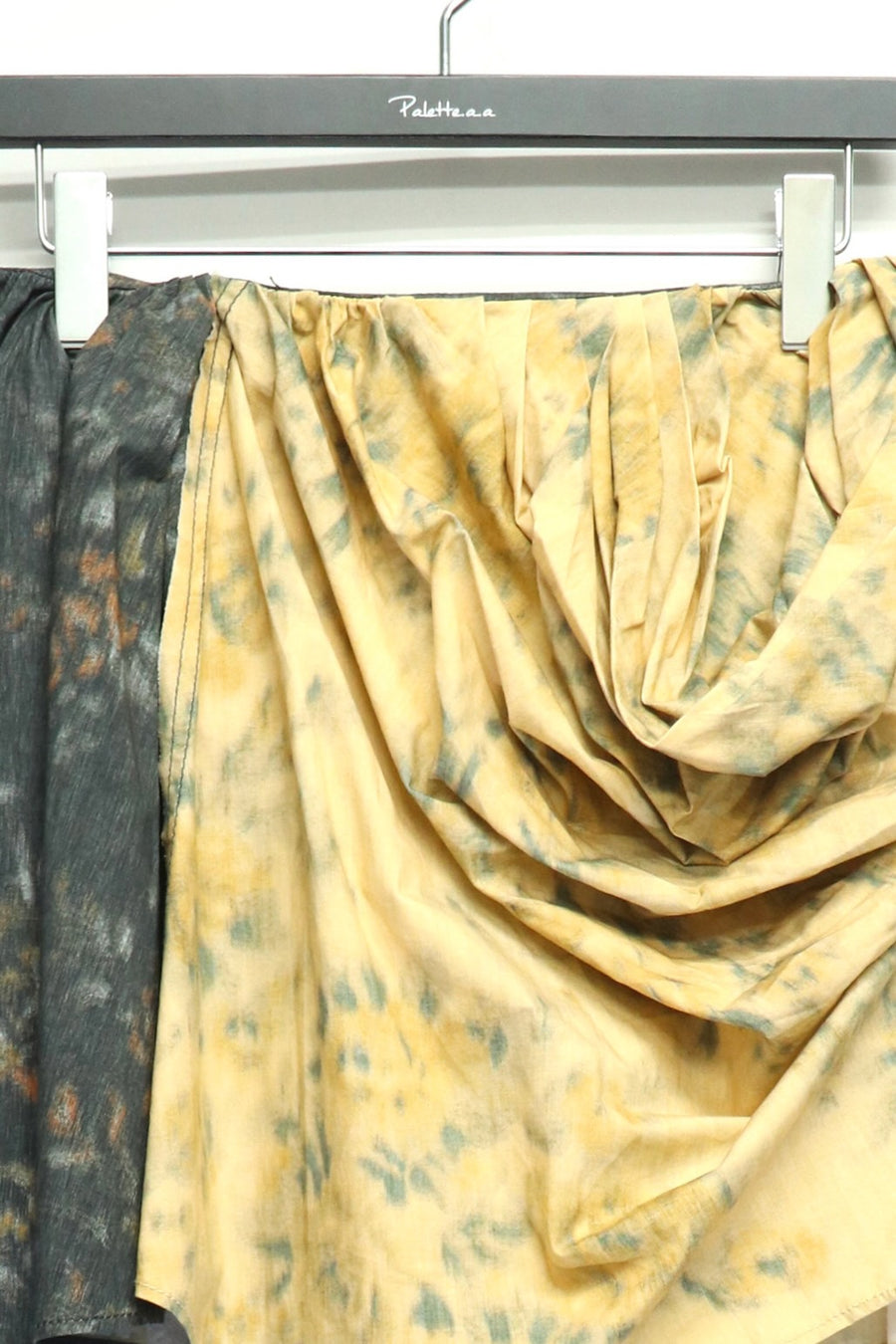 GANNI  Printed Stretch Cotton Draped Mini Skirt