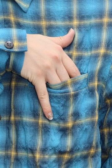 Laid.B(レイドビー)のWet Rag Check Shirts BLUEの通販｜PALETTE art