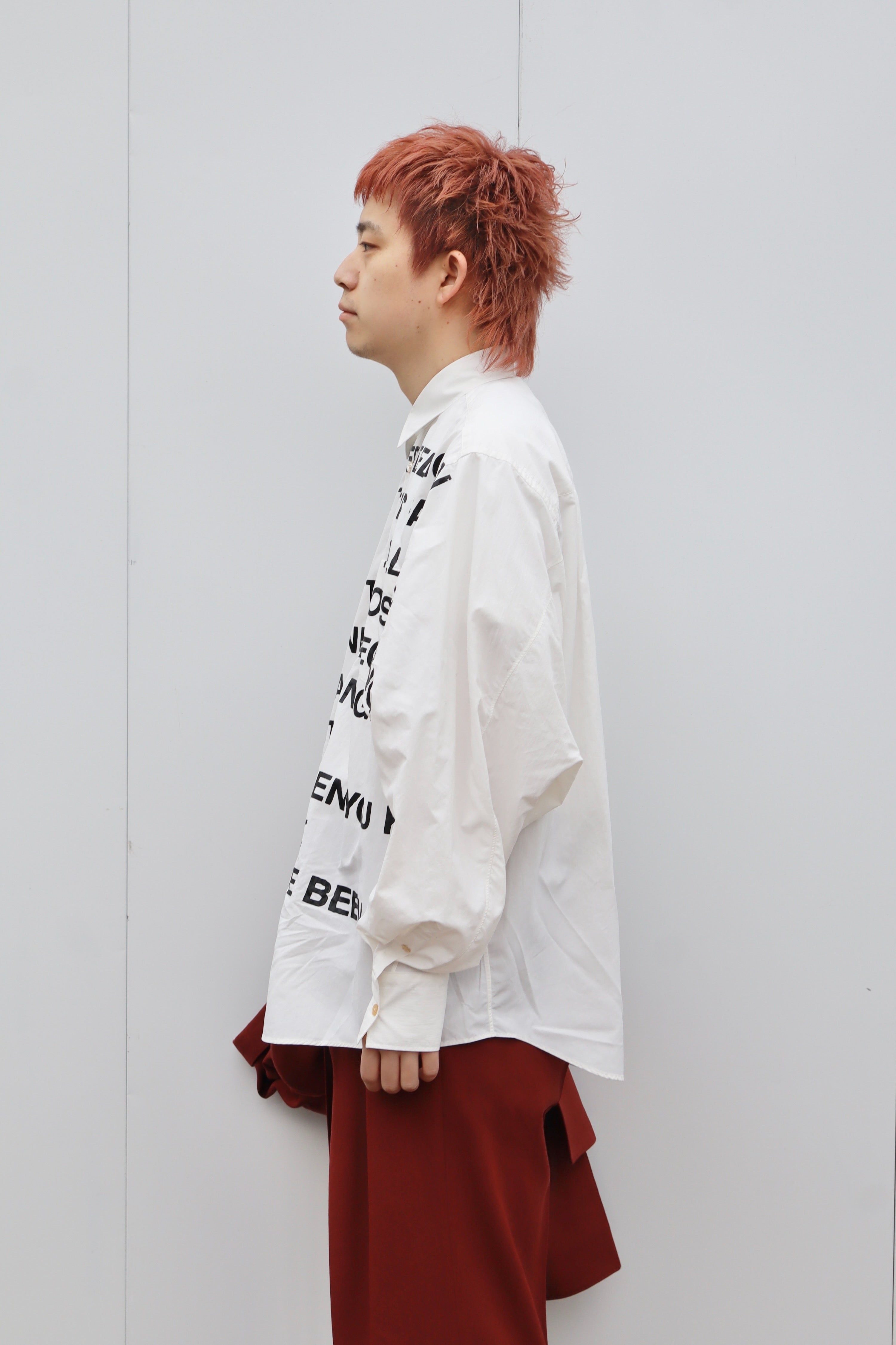 doublet(ダブレット)のKINMEDAI LINE MESSAGE SHIRT WHITEの通販 