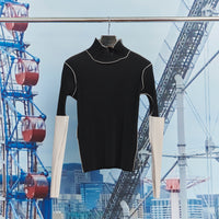 kotohayokozawa(コトハヨコザワ)のARM COVER TOP HIGH NECK BLACKの