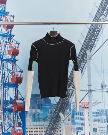 kotohayokozawa  ARM COVER TOP HIGH NECK(BLACK)