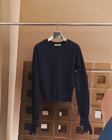 kotohayokozawa  HEAVYWEIGHT CUFF-GLOVE TOP(BLUEBERRY)