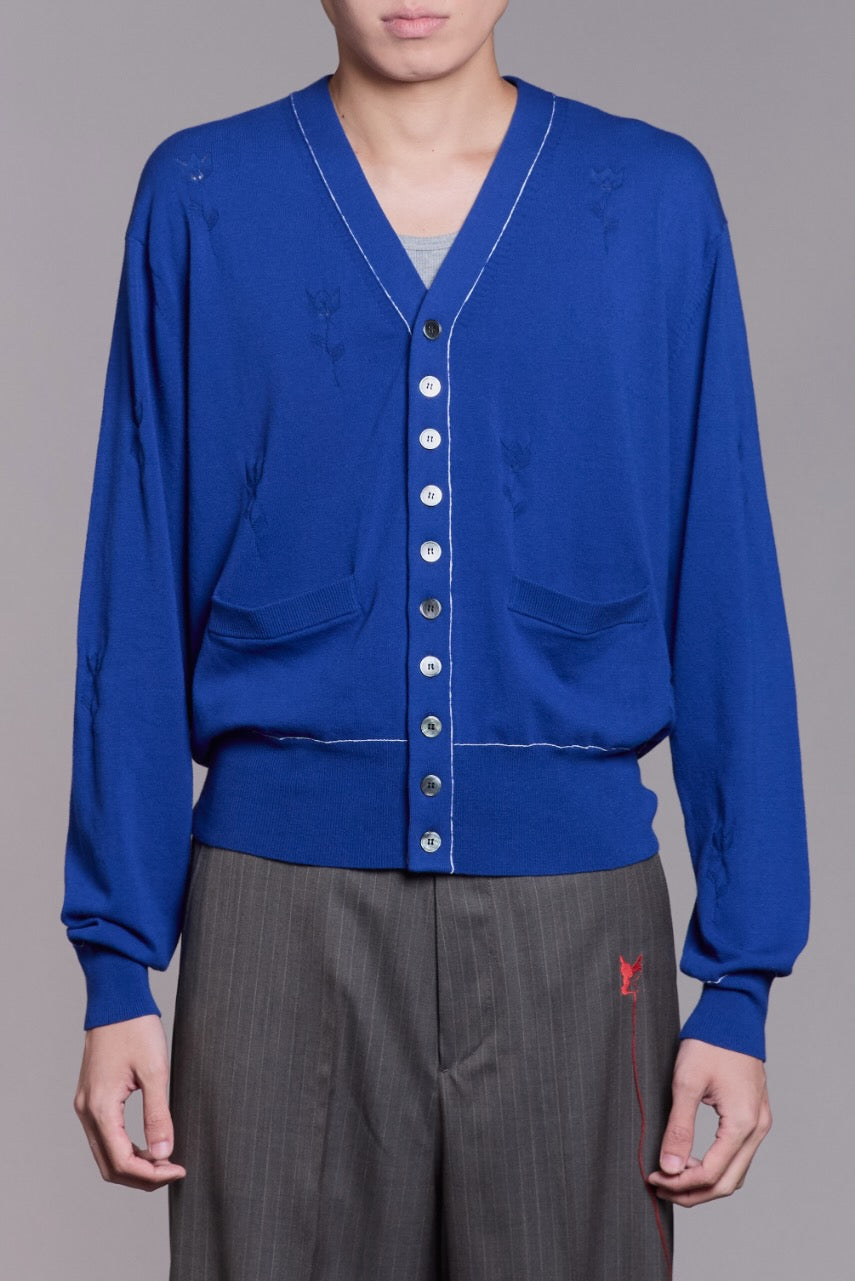 MASU MB 10 BUTTONS CARDIGAN カーディガン　ブルー MASU(エムエーエスユー)のMB 10 BUTTONS CARDIGAN BLUEの通販｜PALETTE