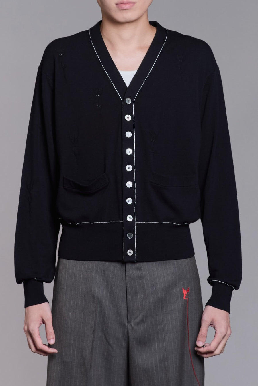 MASU(エムエーエスユー)のMB 10 BUTTONS CARDIGAN BLACKの通販