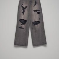 MASU(エムエーエスユー)のMB BAGGY JEANS ANGEL DAMAGE BLACKの通販