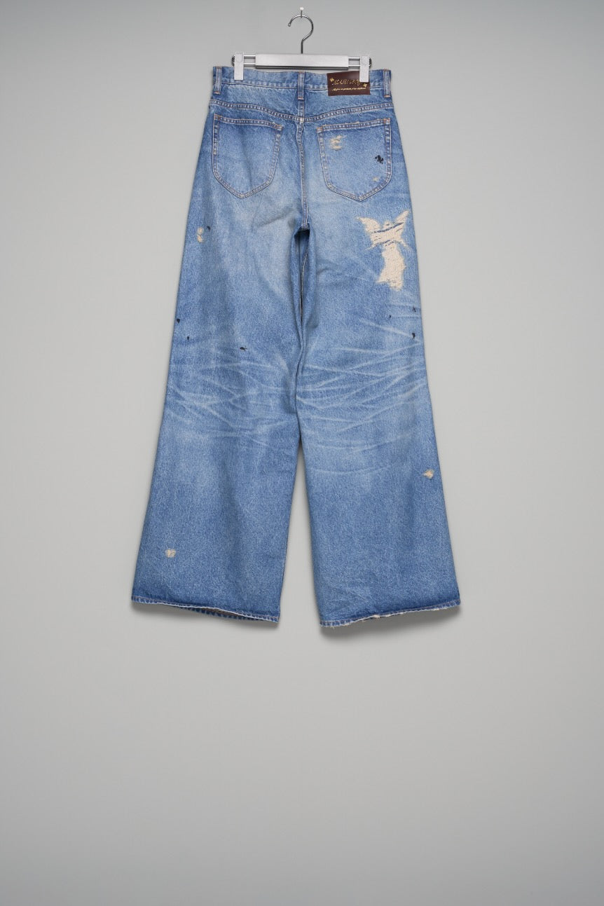MASU(エムエーエスユー)のMB BAGGY JEANS ANGEL DAMAGE INDIGOの通販