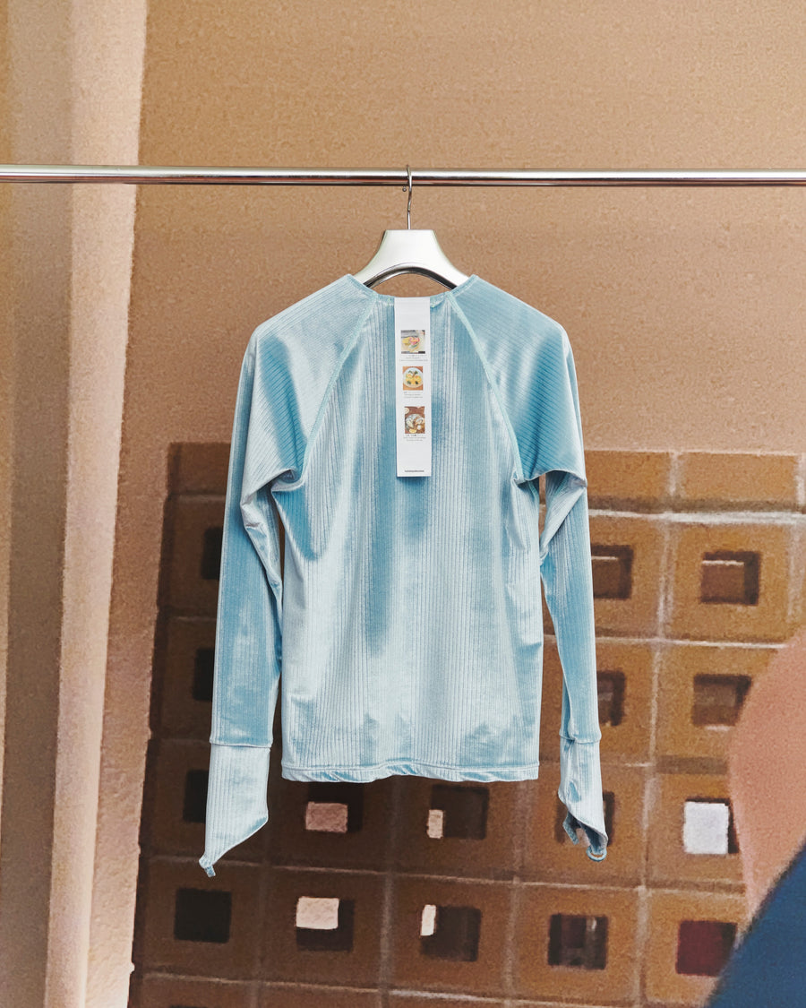 kotohayokozawa  FLEX VELVET CUFF-GLOVE LONG TEE