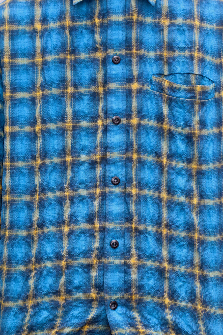 Laid.B(レイドビー)のWet Rag Check Shirts BLUEの通販｜PALETTE art
