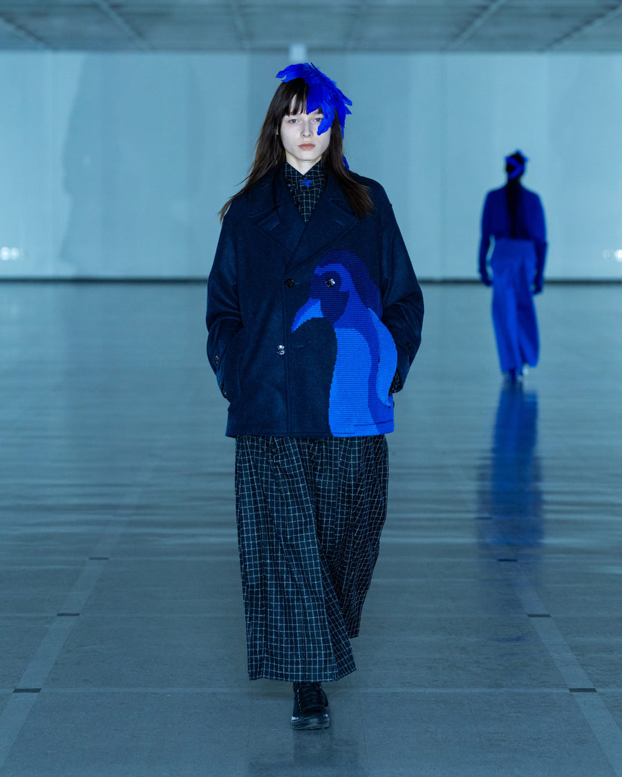 SHINYAKOZUKA  P(ENGUIN) COAT WITH EMBROIDERY