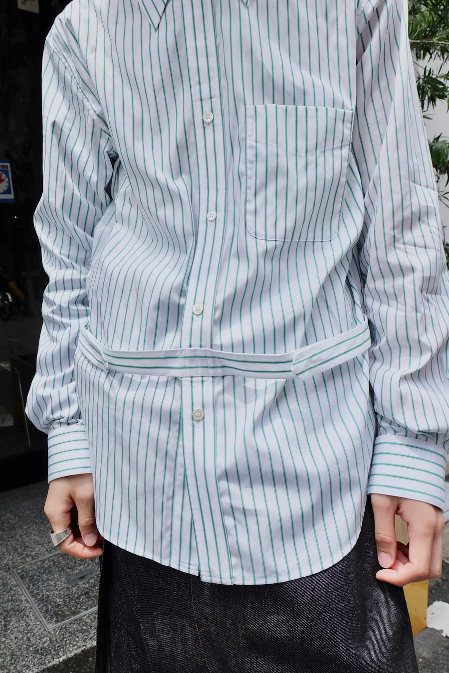 TOGA VIRILIS  Stripe cotton shirt
