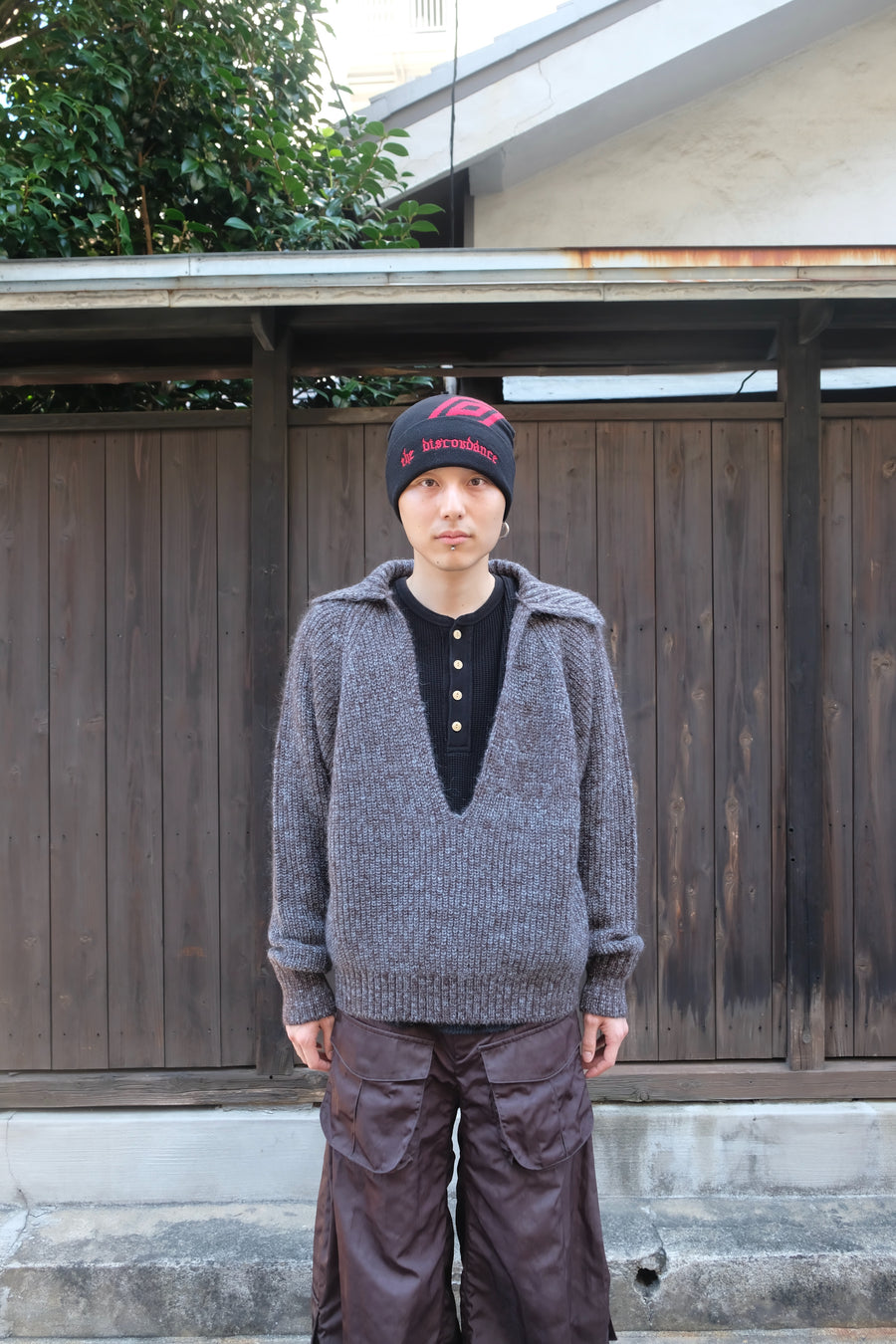 SUGARHILL  MOHAIR PULLOVER SWEATER(BROWN / ICE BLUE)